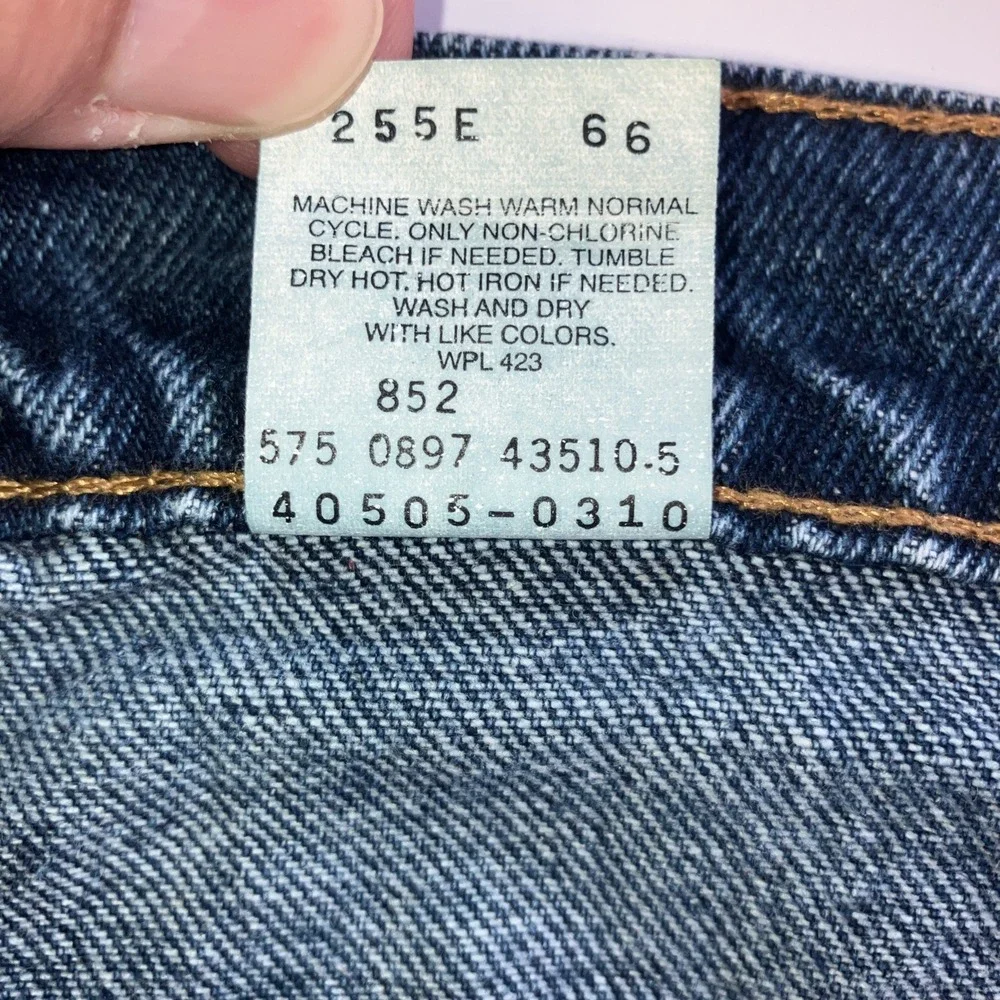 Vintage Levi's 505 Jeans Mens 38x32 Hemmed 36x29 Orange Tab USA Made 90s Y2K